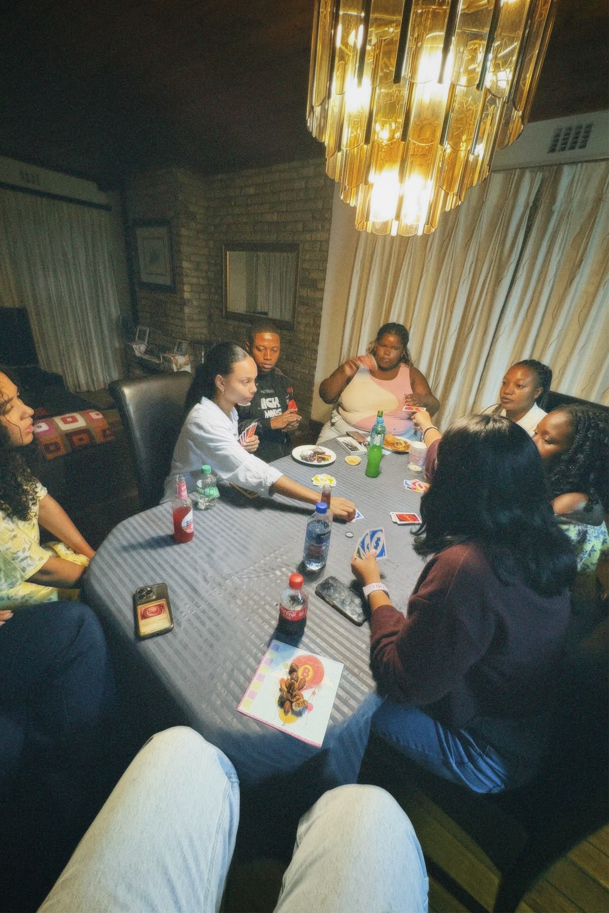 Friends gathered around a shared table