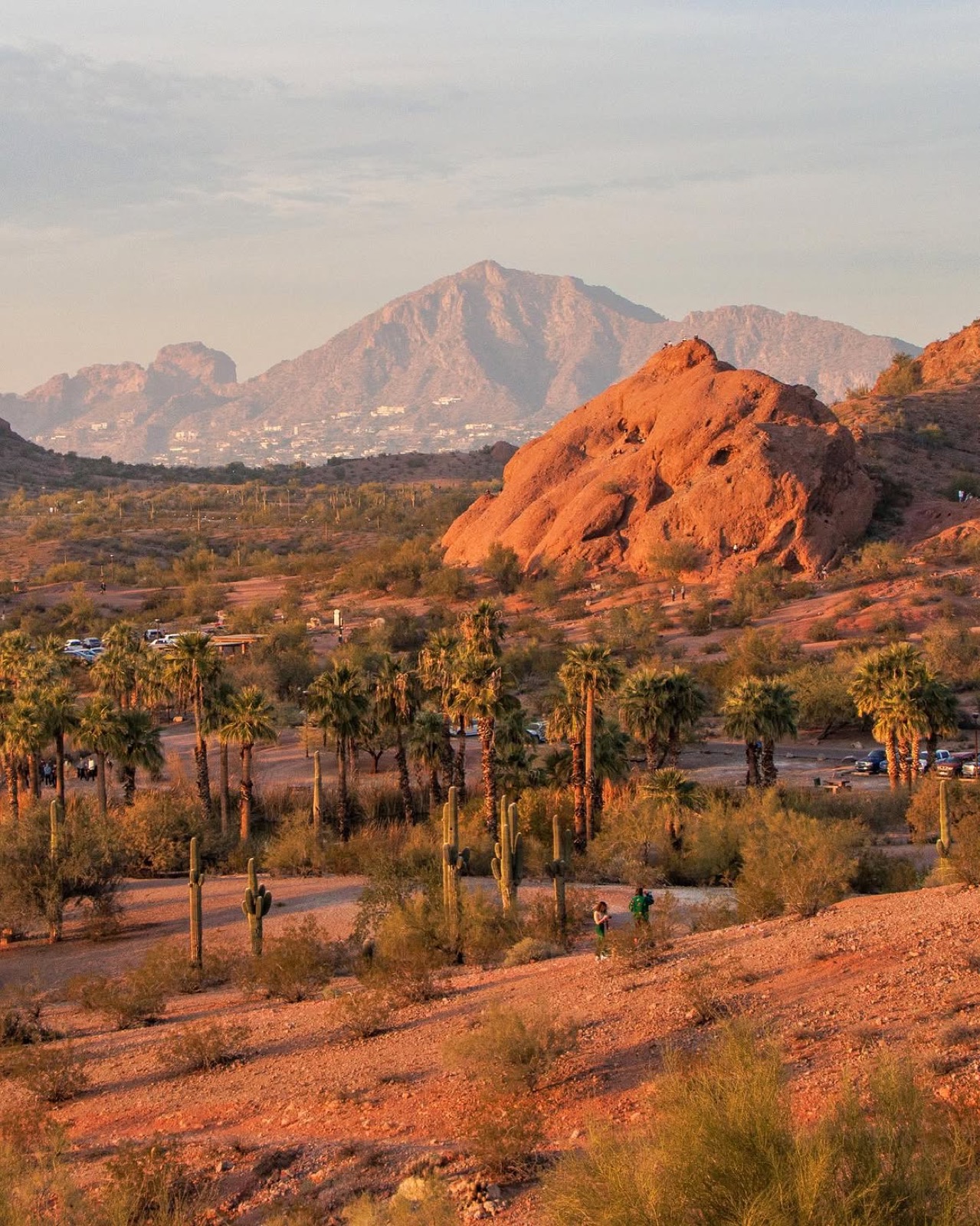 Papago Park at golden hour in Phoenix